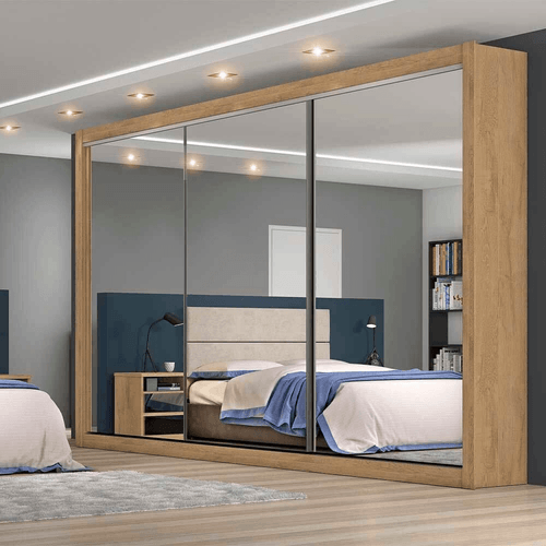 Guarda-Roupa-Casal-Toronto-275m-com-3-Espelhos-100--MDF-Amendoa-ambiente