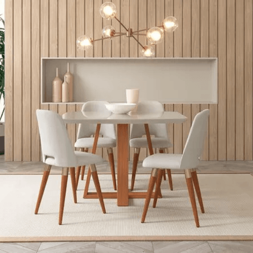 Mesa-de-Jantar-Bennett-115m-com-4-cadeiras-Selina-giratoria-Off-White-GlossLinho-Bege-ambiente
